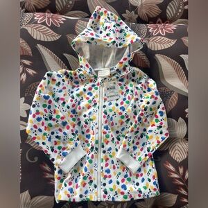 First Impressions White Hoodie with Colorful Dots